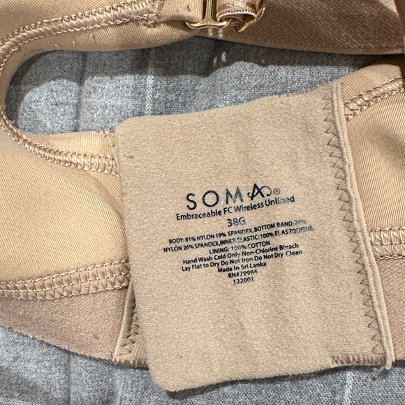 Soma Embraceable FC Wireless Unlined Bra 38G - Picture 4 of 4